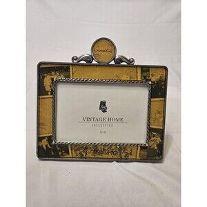 Vintage Home Collection Ornate 6 X 4 Grandkids Glass Retro Gold Picture Frame